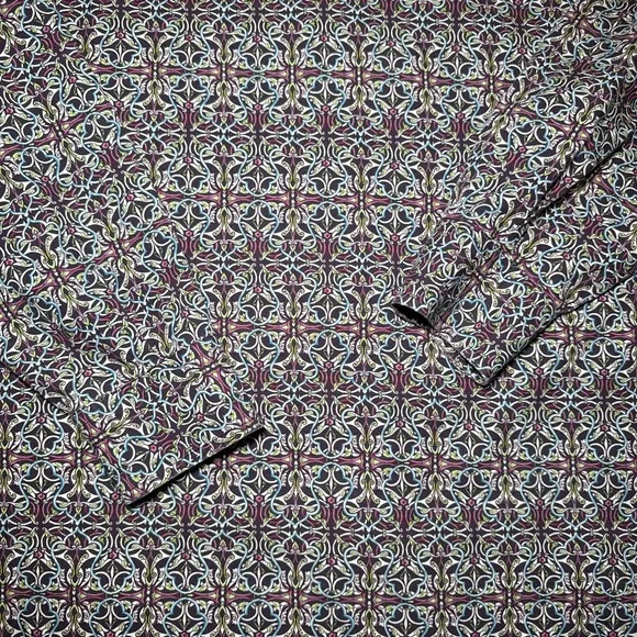 SIGNUM Mens‎ Geometric Abstract Pattern Multicolor Shirt 2XL XXL Cotton - Picture 12 of 13